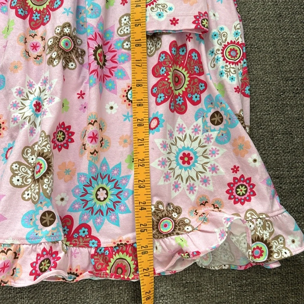 Hanna Andersson Girls Long Sleeve Floral Cotton Dress Size 5